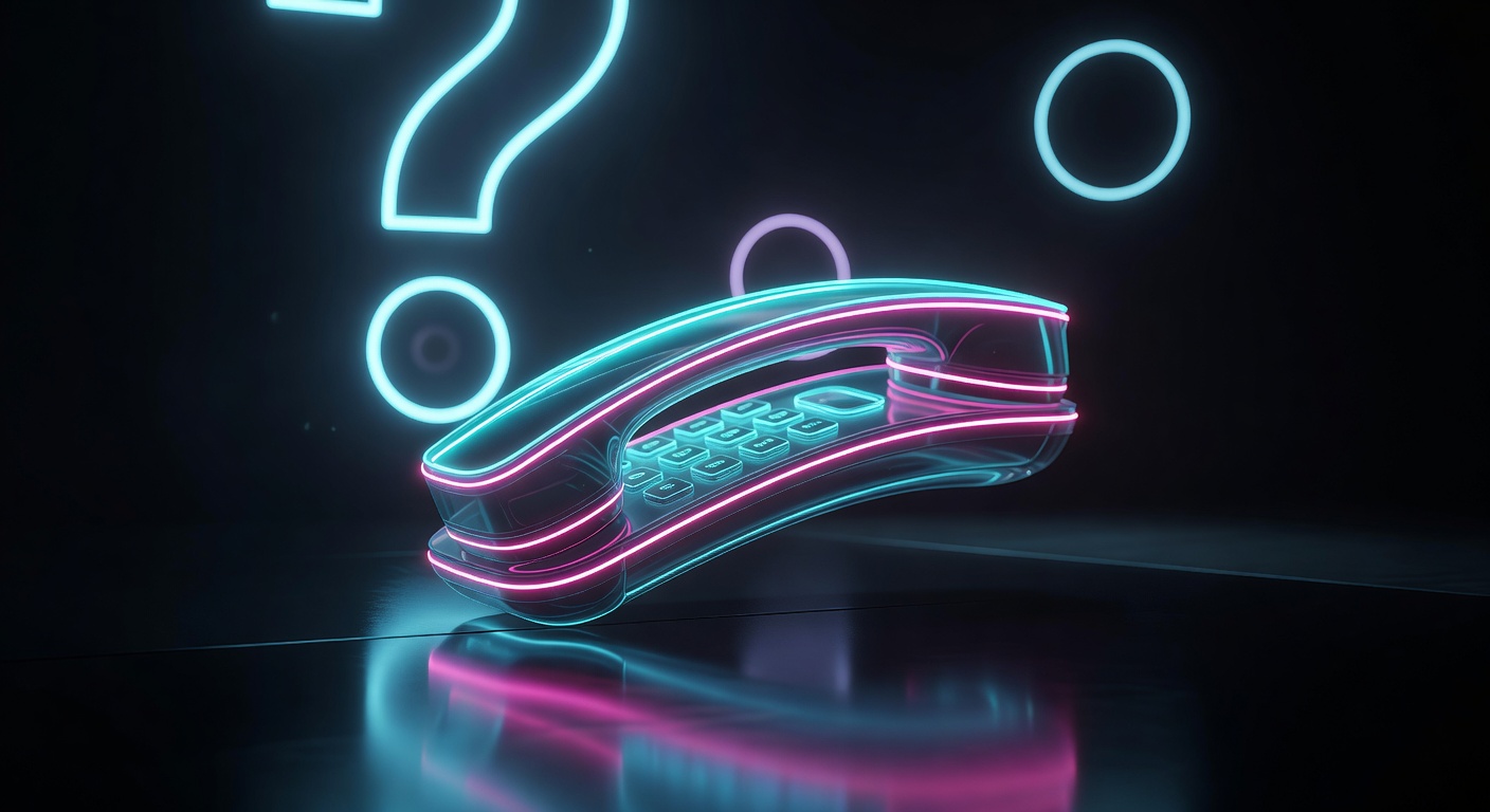 Contact us communication concept with neon phone
