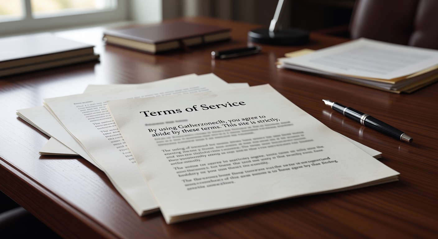 Legal documents and pen on table