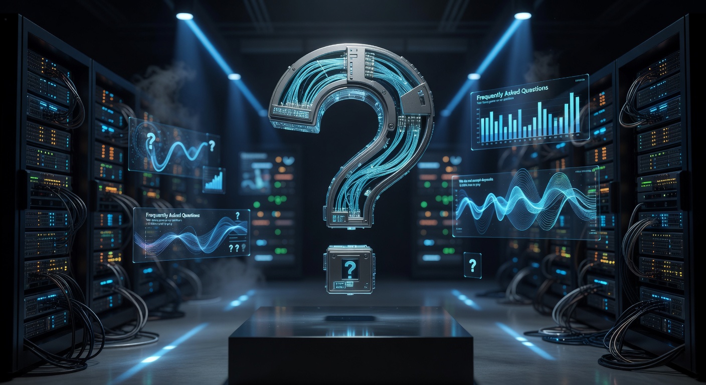 Question mark and technology concept